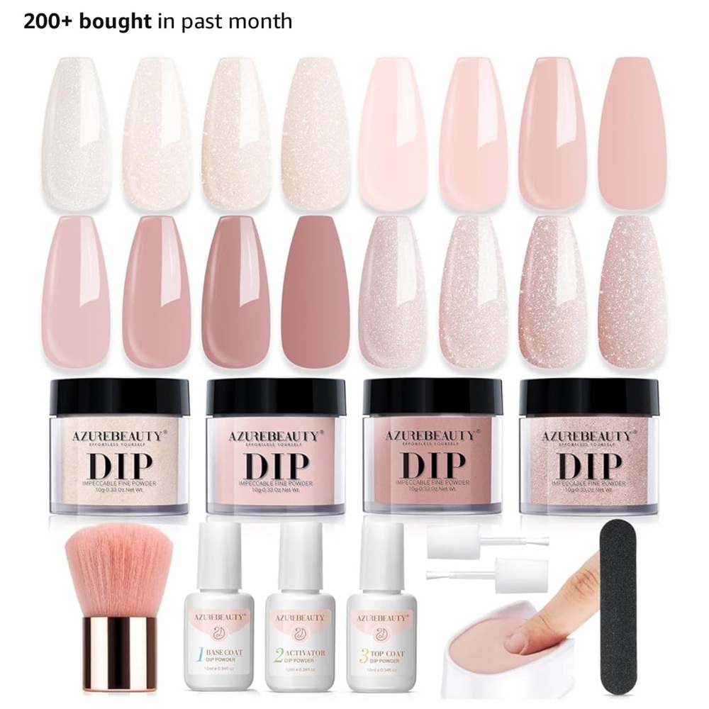 Azure Beauty Dip Powder Nail Kit and Saviland Nail Prep Set